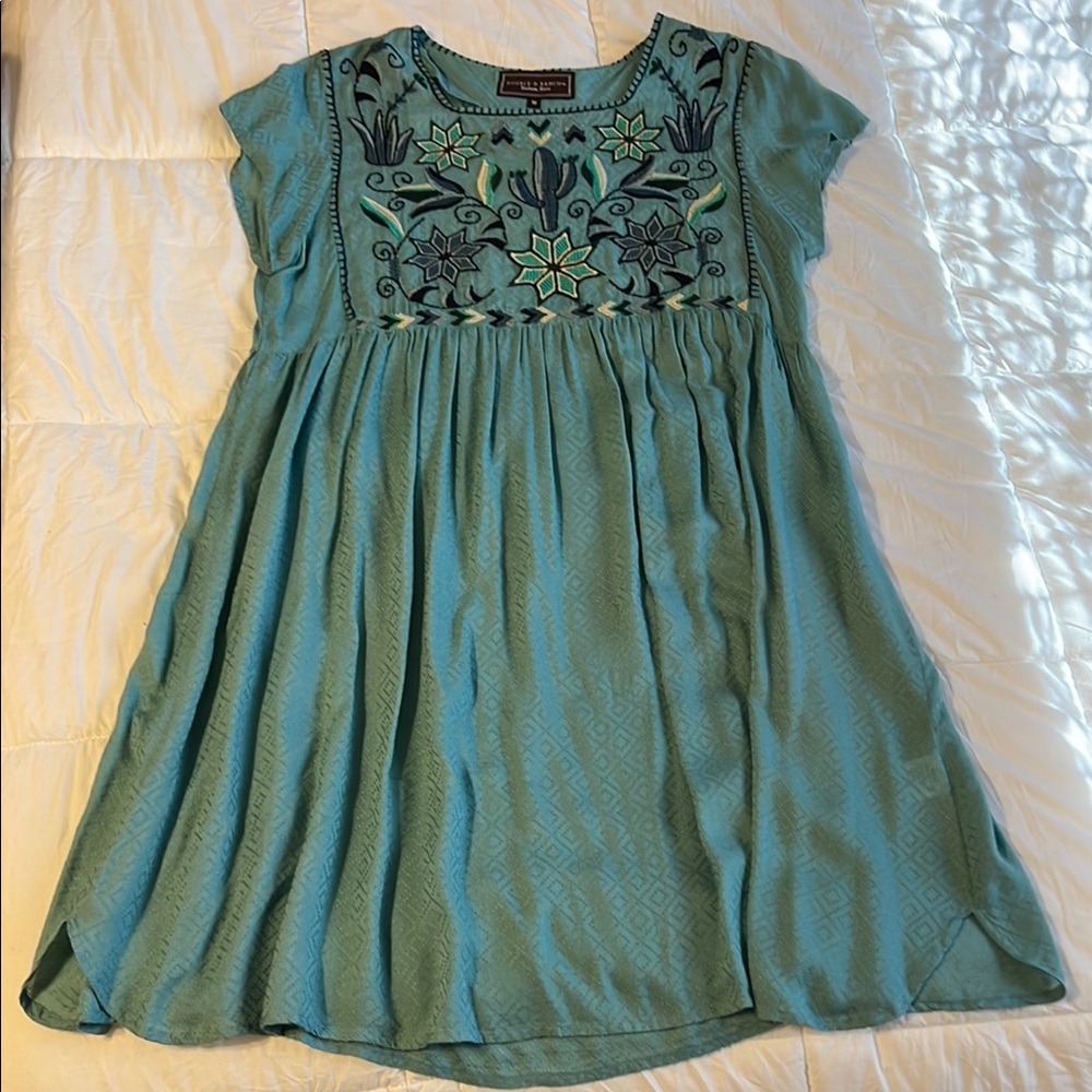 Double D Ranch cactus embroidered dress